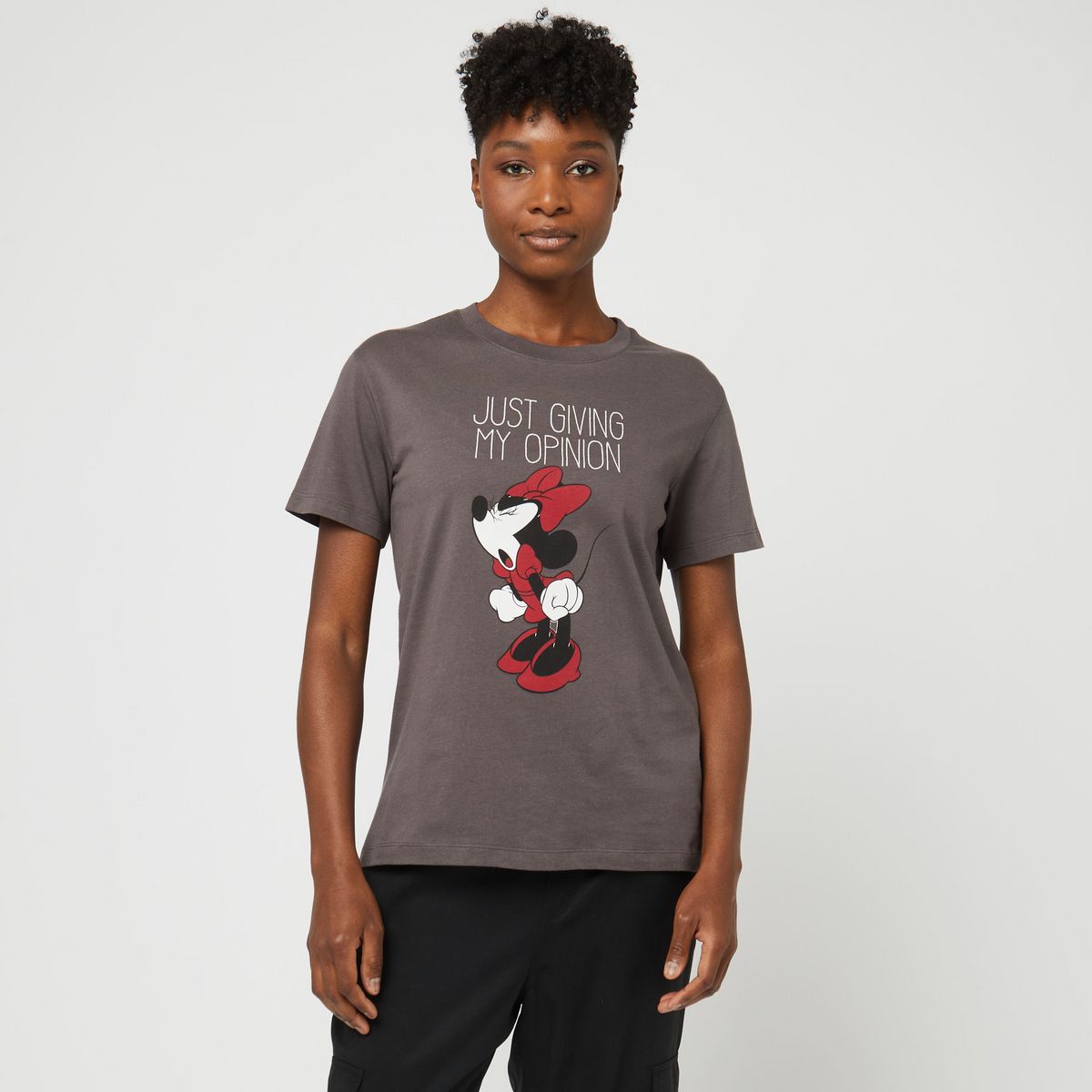 INEXTENSO T-shirt manche courte gris anthracite fantaisie femme