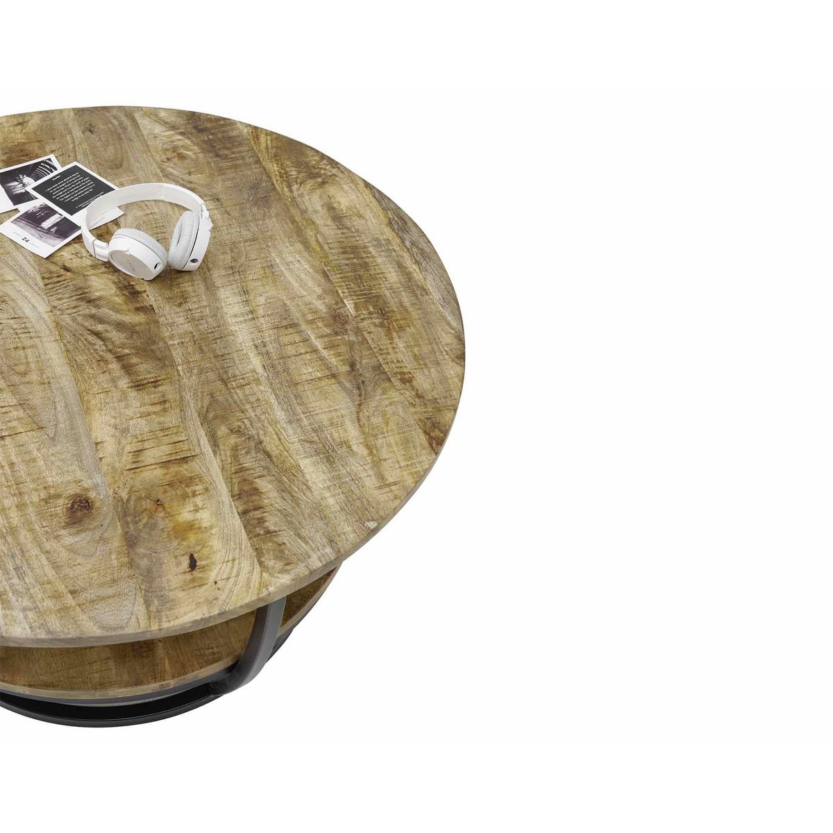 LISA DESIGN Corazon - table basse - bois et noir - 86 cm