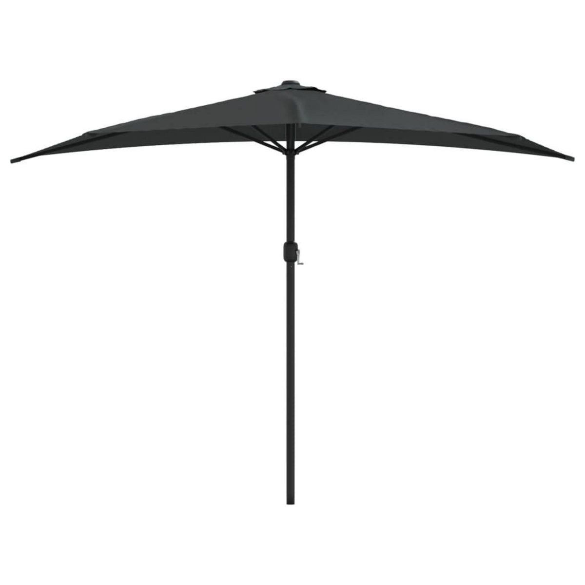 VIDAXL Parasol de balcon et mat en aluminium Anthracite 300x155cm Demi