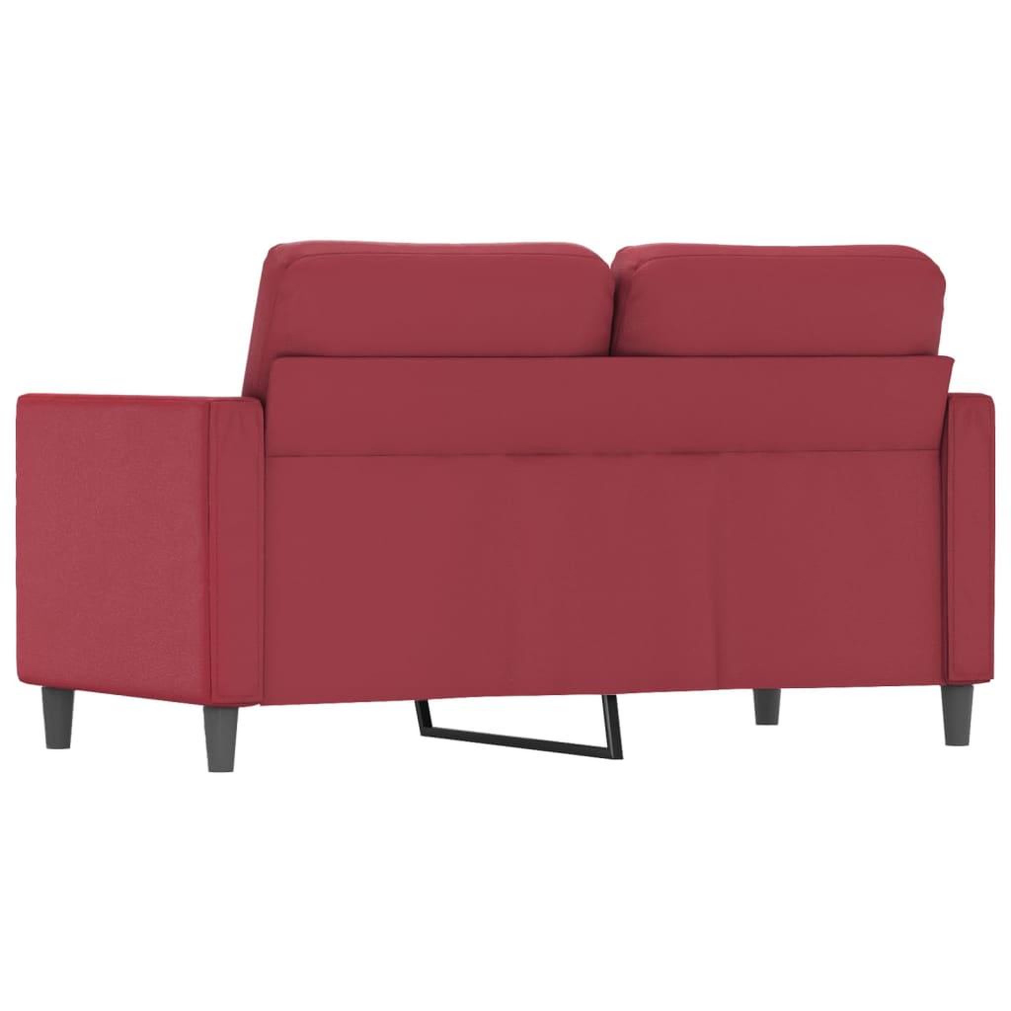 Voir la diapositive 5 : VIDAXL Canape a 2 places Rouge bordeaux 120 cm Similicuir