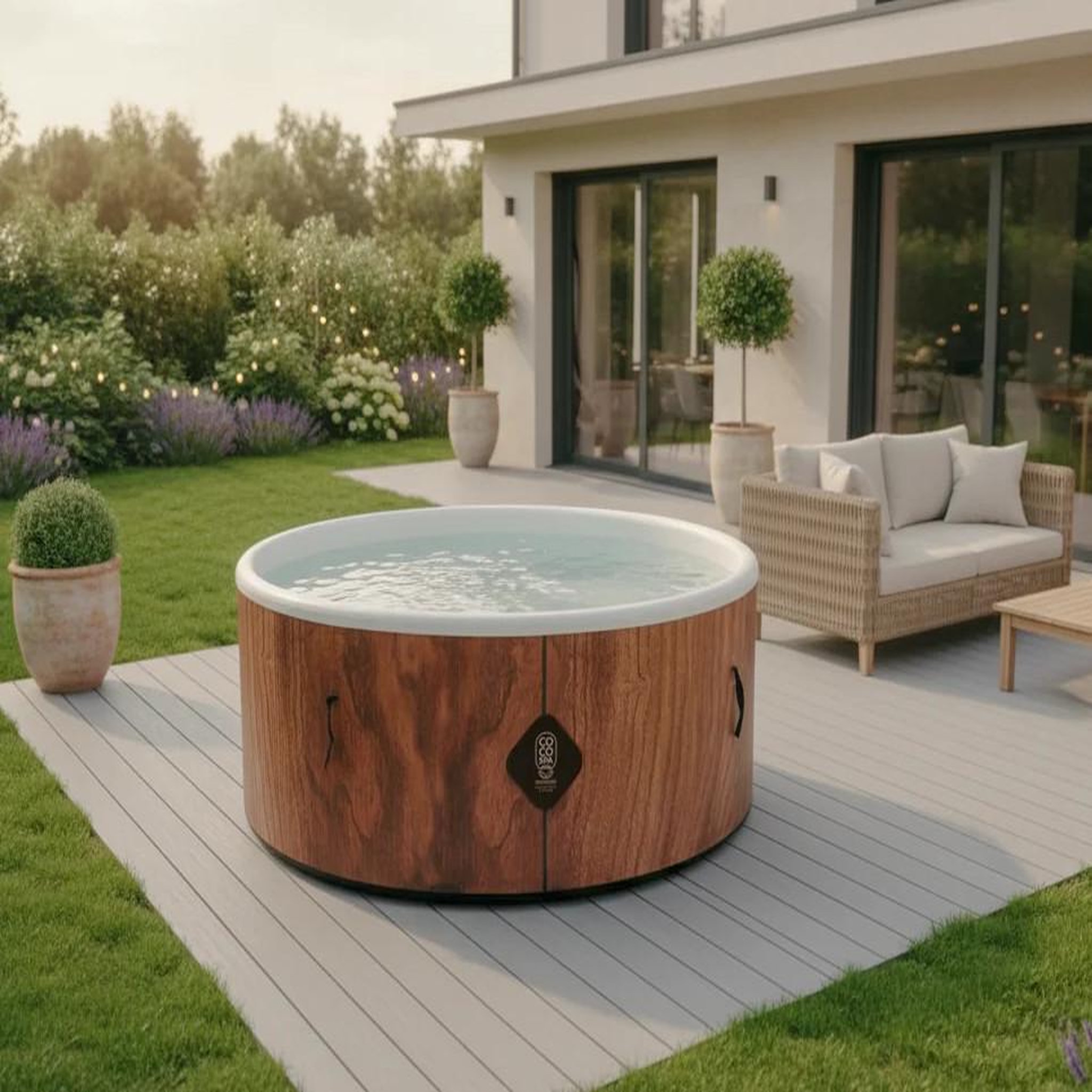 Voir la diapositive 3 : COCO BAIN Piscine gonflable Bora Bora 180 cm diamètre, 1200 litres