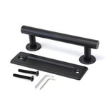 EMUCA SRL Poignée pour portes coulissantes en bois Pasadena - Longueur 240 mm - Tige 180 mm - Acier - Noir texturé