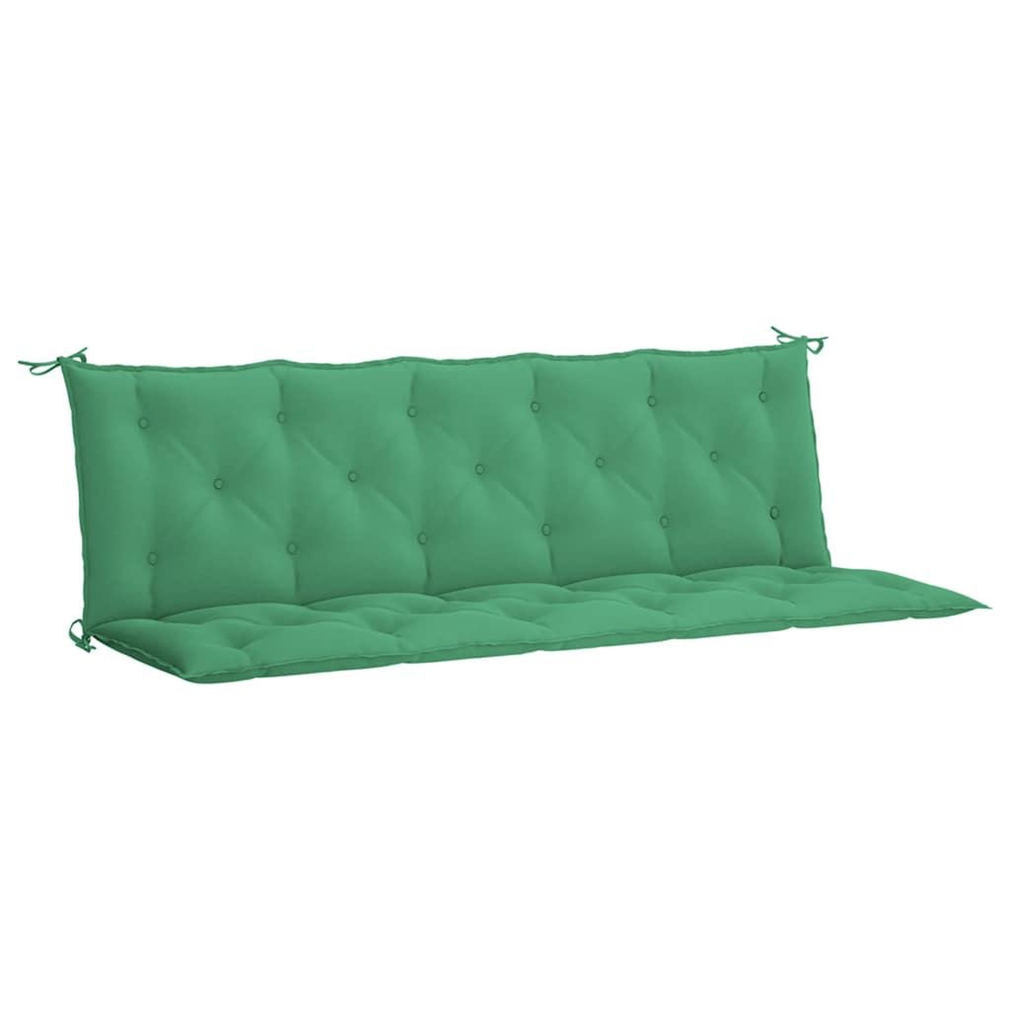 Voir la diapositive 2 : VIDAXL Coussin de banc de jardin vert 180x(50+50)x7 cm tissu oxford
