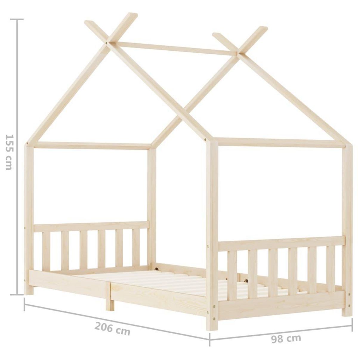 VIDAXL Cadre de lit d'enfant Bois de pin massif 90 x 200 cm