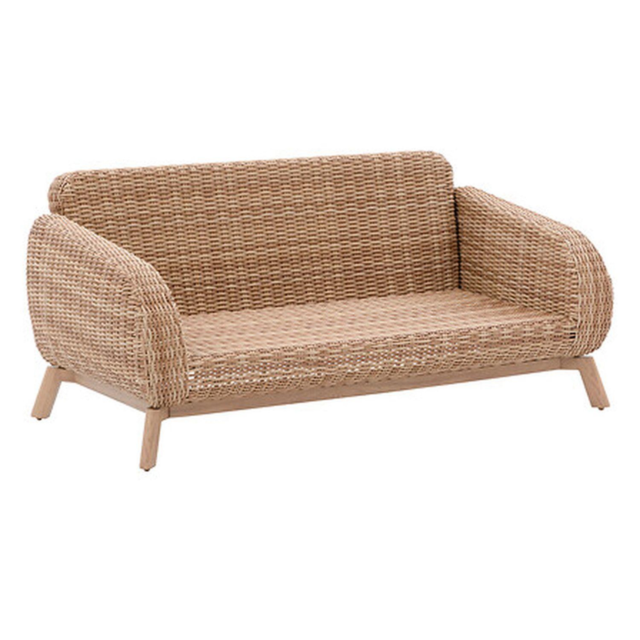 Voir la diapositive 4 : HESPERIDE Canapé de jardin en résine tressée 2 places manissa - honey et beige