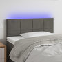 Voir la diapositive 1 : VIDAXL Tete de lit a LED Gris fonce 100x5x78/88 cm Velours