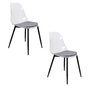 Voir la diapositive 1 : TOILINUX Lot de 2 Chaises design transparent Lilia - Noir