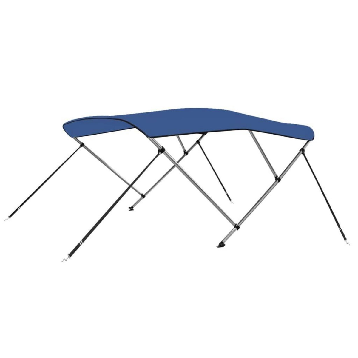 VIDAXL Auvent bimini a 3 arceaux Bleu 183x196x137 cm