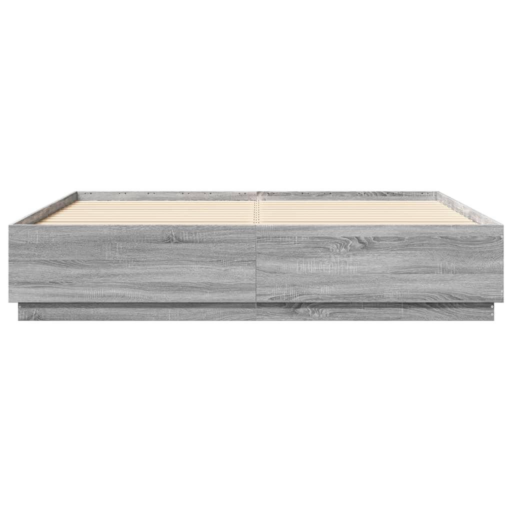 Voir la diapositive 4 : VIDAXL Cadre de lit sans matelas sonoma gris 180x200 cm