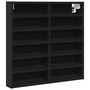 Voir la diapositive 2 : VIDAXL Armoire a vitrine noir 60x8,5x58 cm bois d'ingenierie