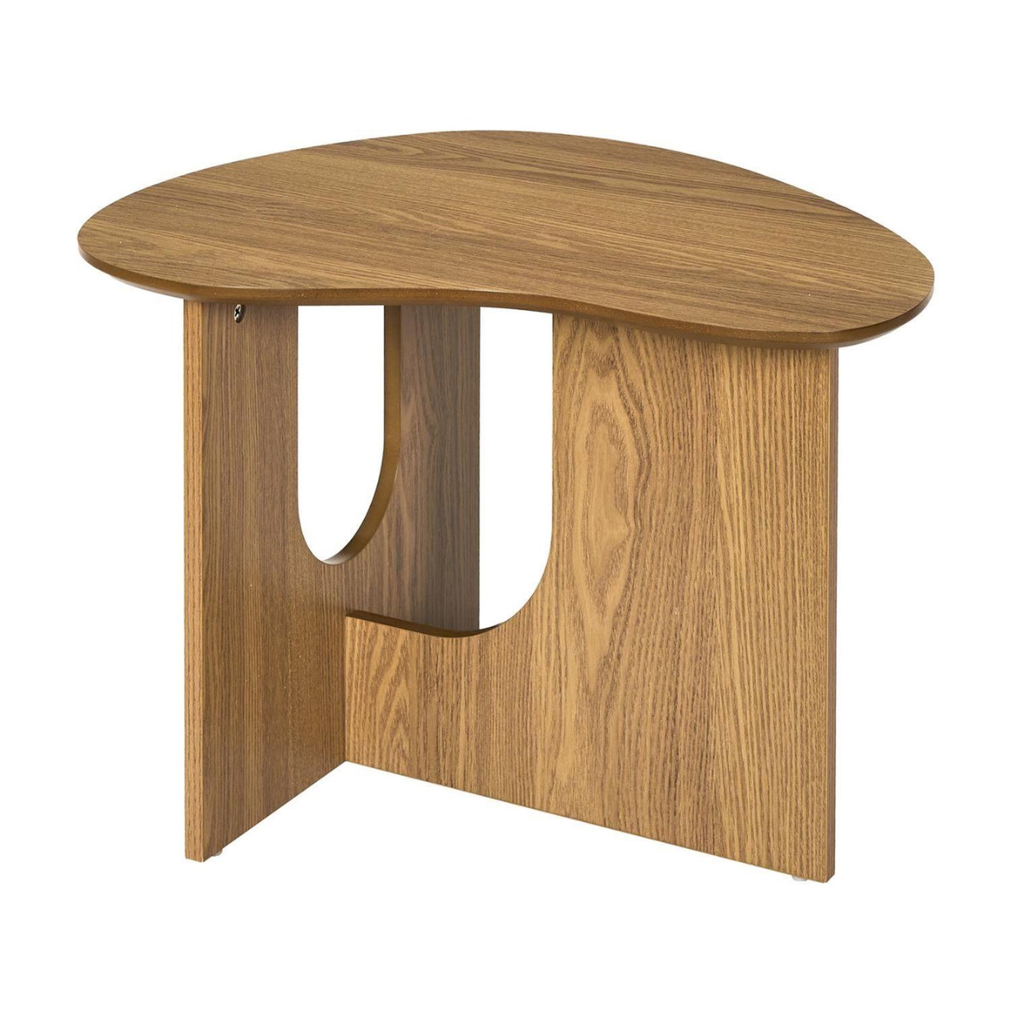 The Home Deco Factory Table d'appoint asymétrique en bois calypso - beige