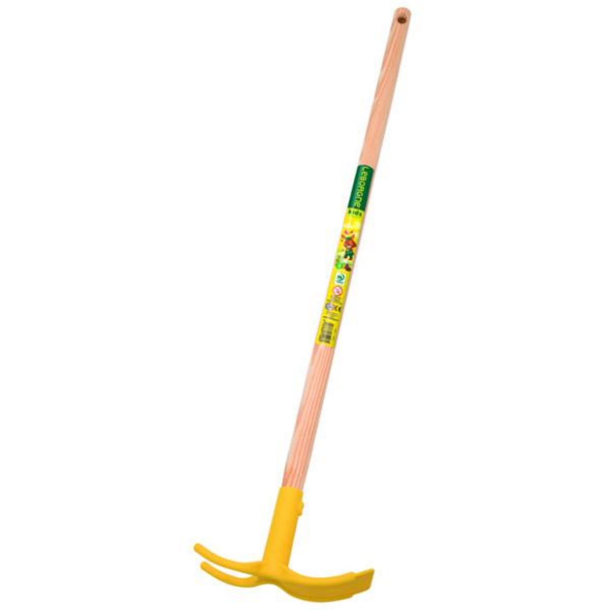 Leborgne Serfouette Panne et Fourche Plastique Enfant - manche bois certifié PEFC 100%