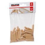 KREATOR Lot de 40 tourillons bois Ø 8x40mm