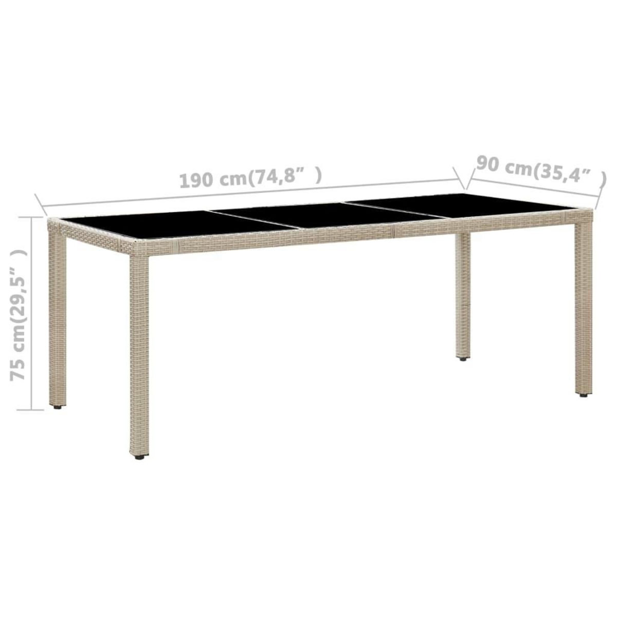 VIDAXL Ensemble a manger d'exterieur et coussins 9 pcs resine tressee