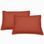 Voir la diapositive 2 : Sensei Maison Lot de 2 taies d'oreiller en percale lavée HOME WASHED