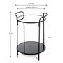 Voir la diapositive 3 : Paris Prix Table d'Appoint Design  Acier Laqué  50cm Noir