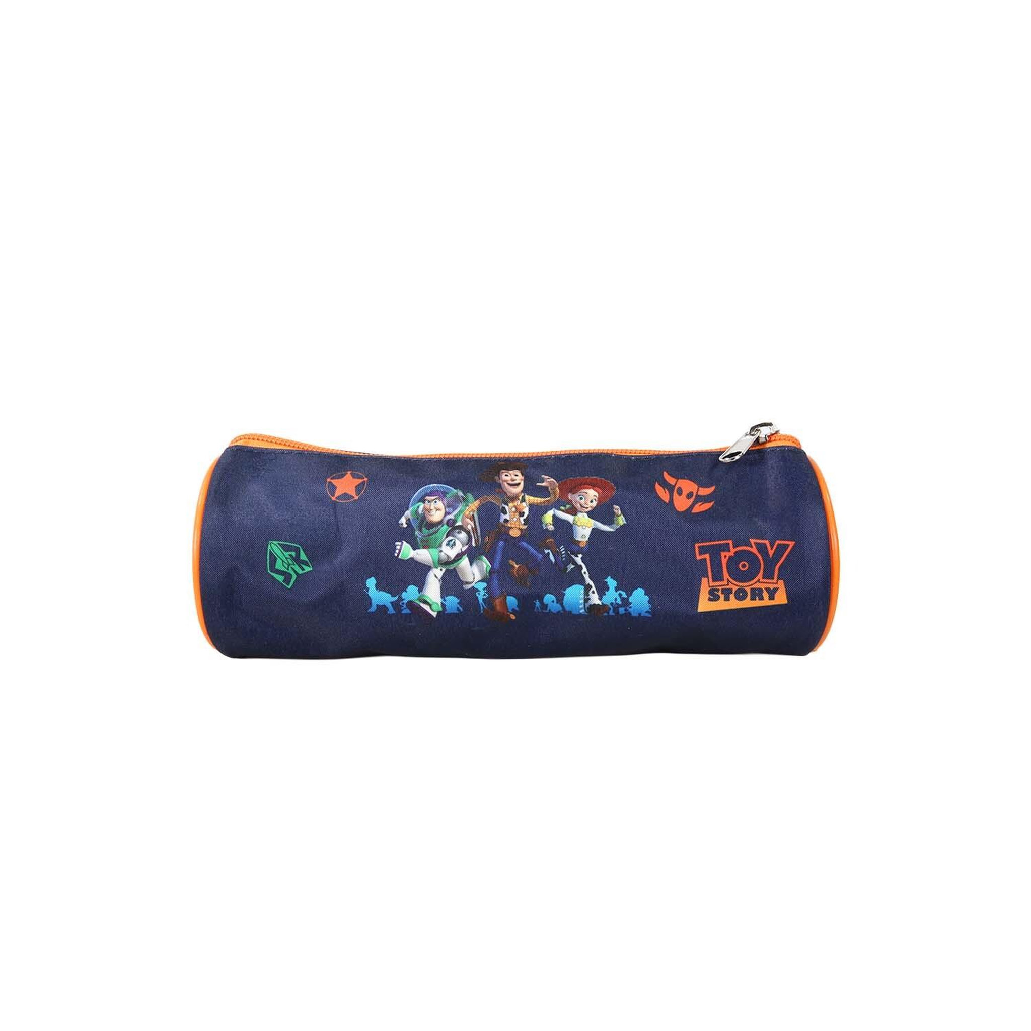 Voir la diapositive 4 : Bagtrotter Toy Story - Trousse scolaire ronde - Bleu / Orange - Garçon - 1 compartiment