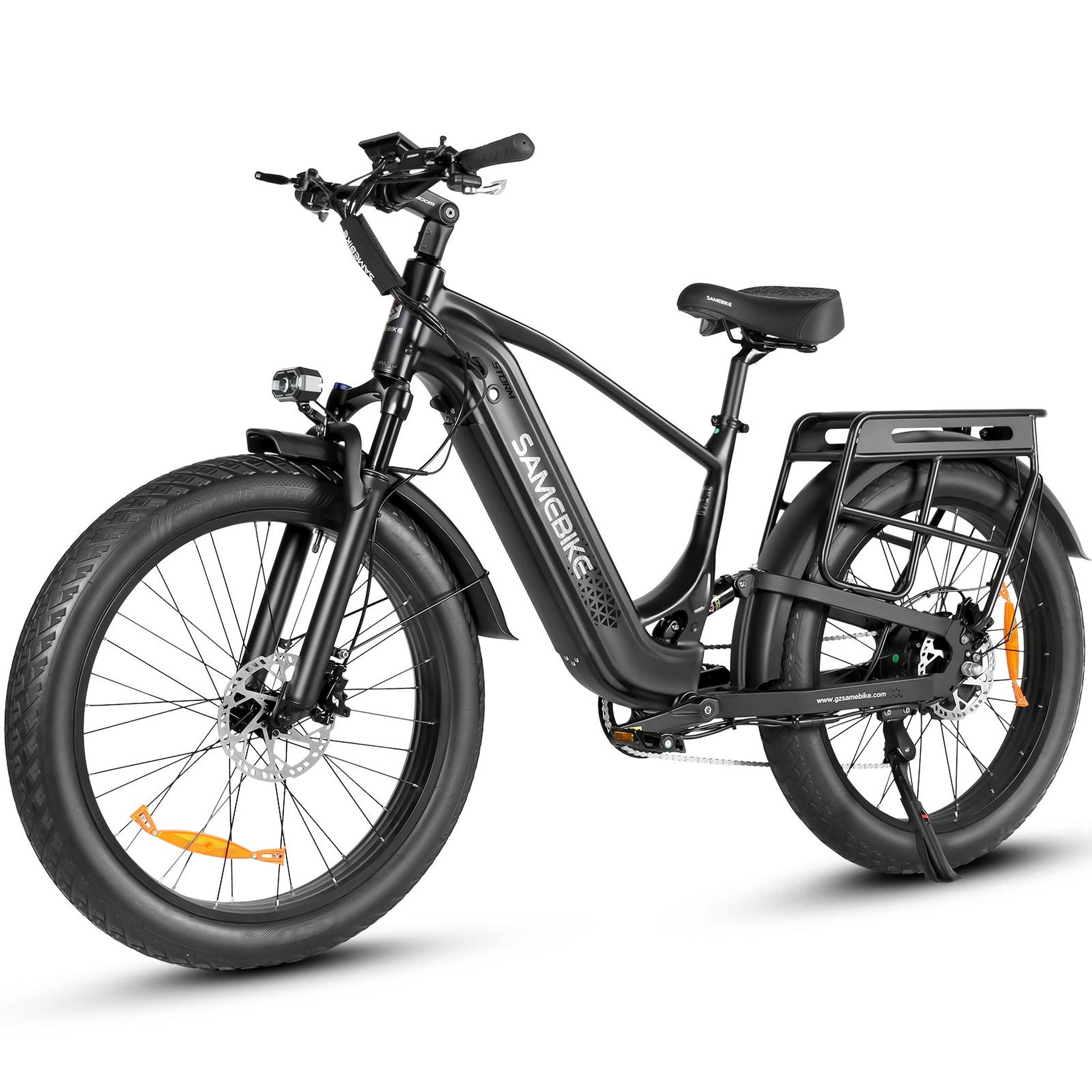 Voir la diapositive 2 : SAMEBIKE Vélo électrique à gros pneus à suspension complète SAMEBIKE STORM