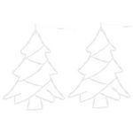 VIDAXL Lumières de Noël silhouette d arbre de Noël 2 pcs 50 LED