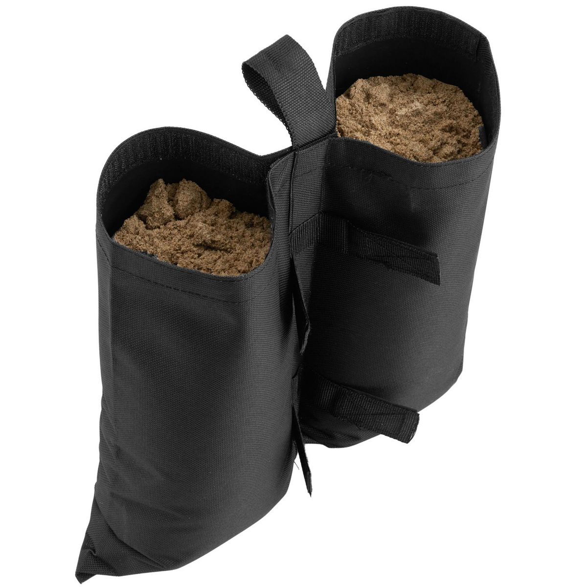 tectake Lot de 4 sacs de lestage pour pavillon à remplir avec du sable noir