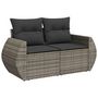Voir la diapositive 4 : VIDAXL Salon de jardin avec coussins 7 pcs gris resine tressee