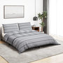 Voir la diapositive 1 : VIDAXL Ensemble de housse de couette Gris 200x200 cm Coton