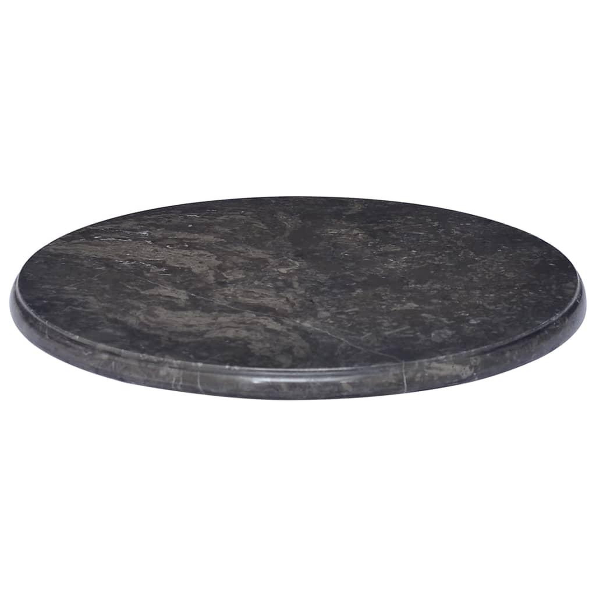 Voir la diapositive 2 : VIDAXL Dessus de table Noir Ø50x2,5 cm Marbre