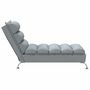 Voir la diapositive 5 : VIDAXL Chaise longue avec coussins gris clair tissu
