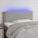 VIDAXL Tete de lit a LED Gris clair 100x5x78/88 cm Tissu