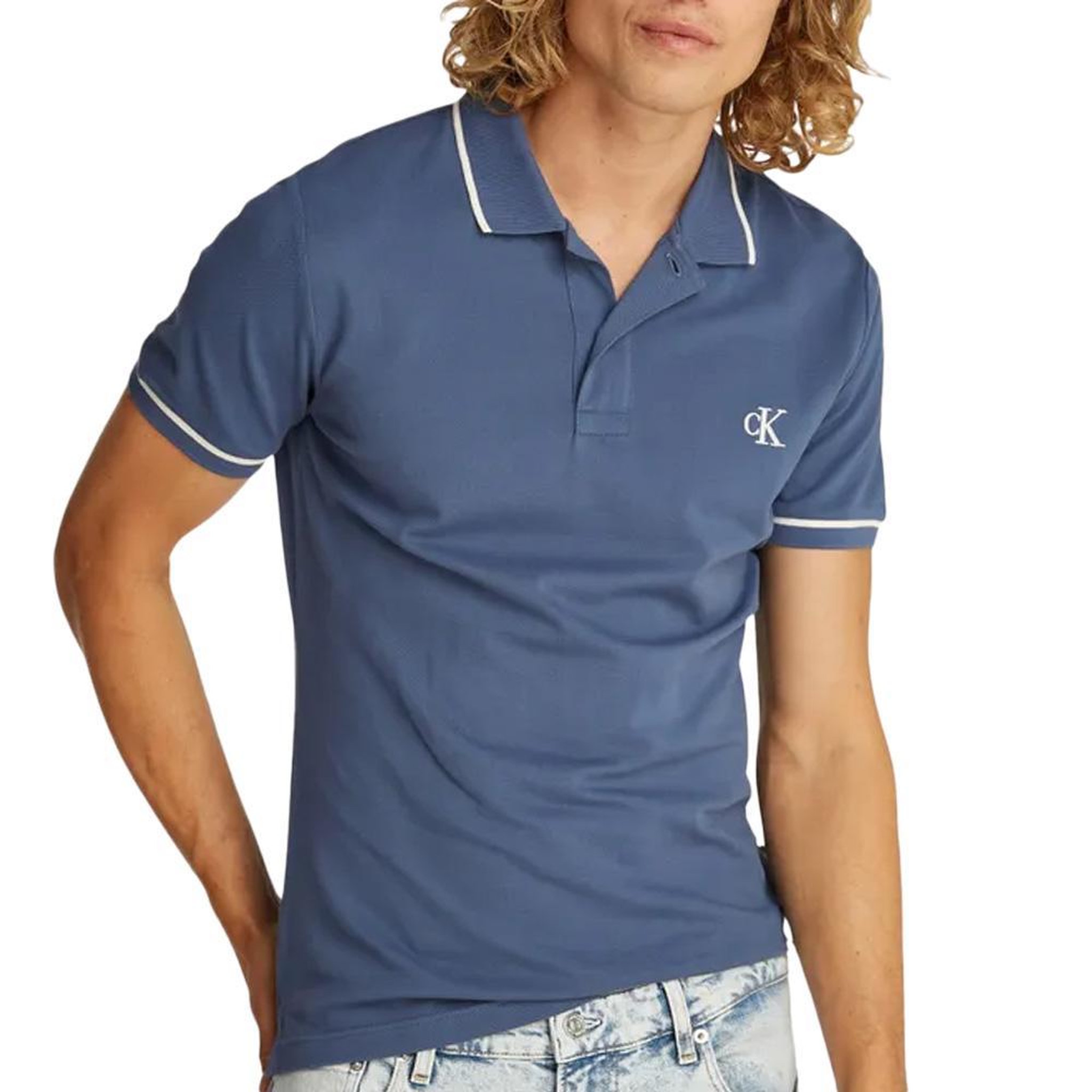 CALVIN KLEIN JEANS Polo Bleu Foncé Homme Calvin Klein Jeans J30J315. Coloris disponibles : Bleu