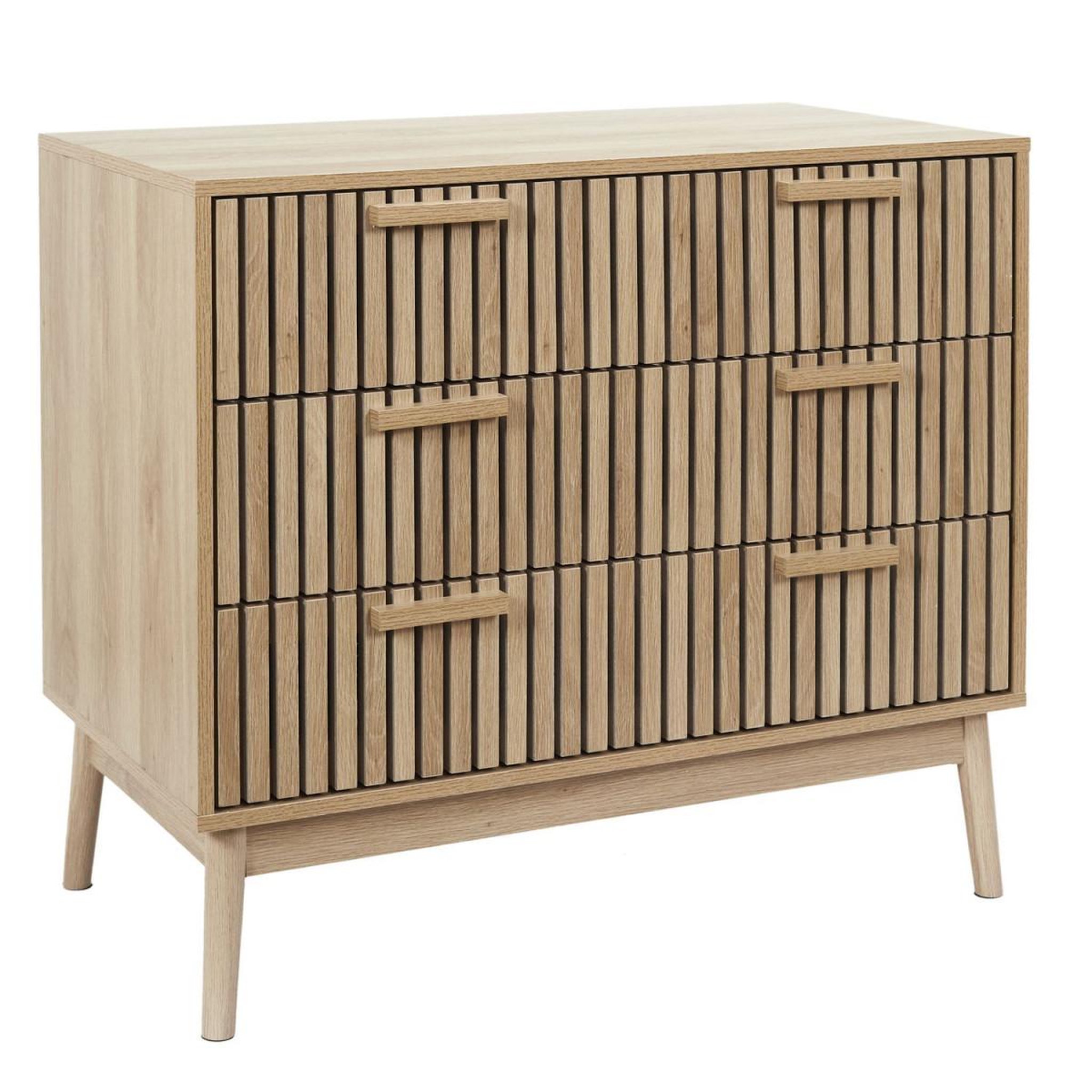 Voir la diapositive 5 : The Home Deco Factory Commode 3 tiroirs  klaus  90cm marron