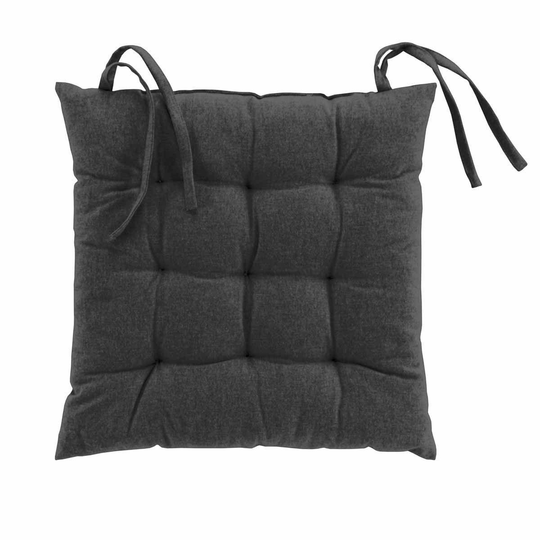 Voir la diapositive 2 : Douceur d'Intérieur Coussin de chaise  mistral  40x40cm anthracite