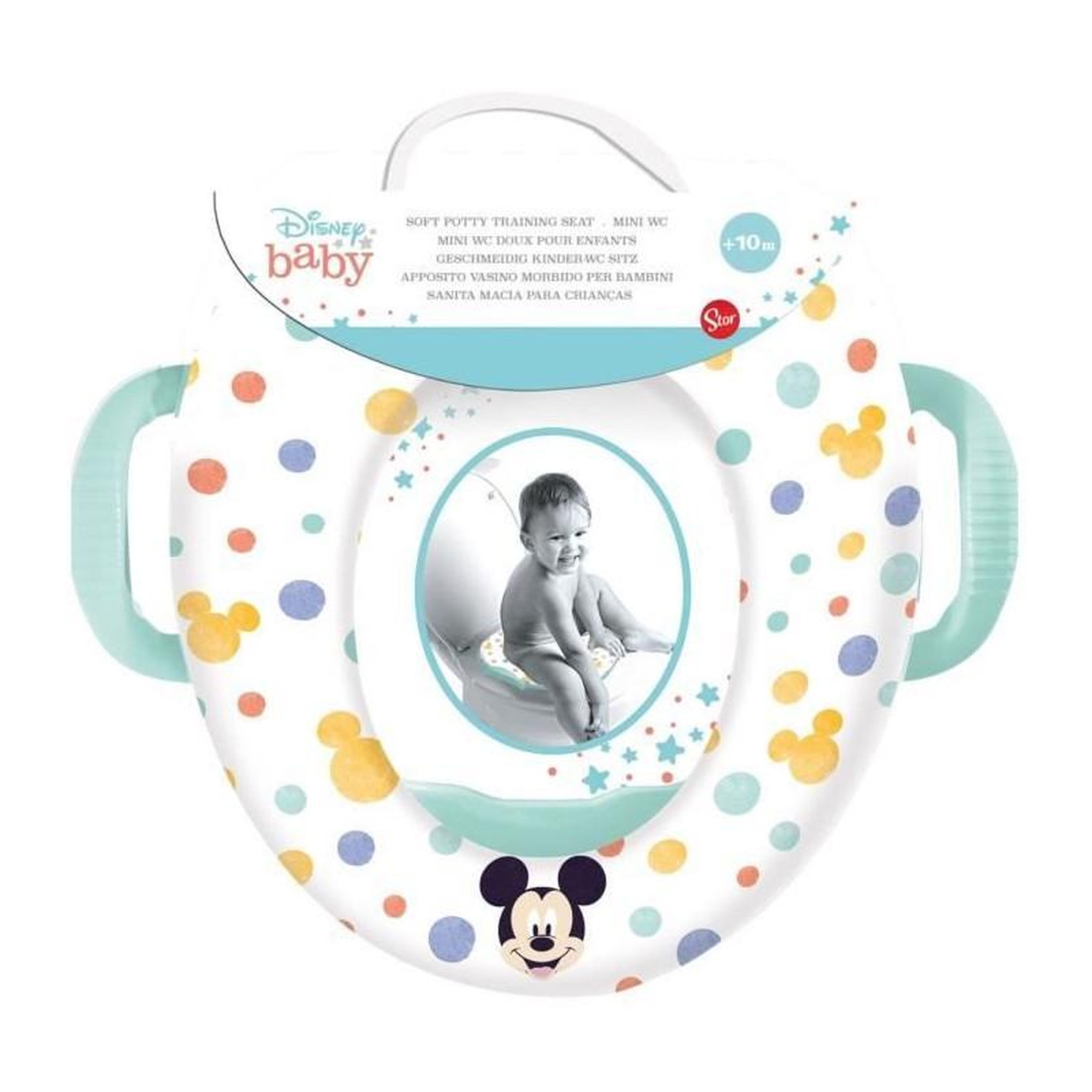 Voir la diapositive 5 : THERMOBABY Réducteur WC THERMOBABY CONFORT MICKEY COOL - Avec poignée