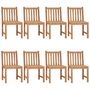 Voir la diapositive 2 : VIDAXL Chaises de jardin lot de 8 avec coussins Bois de teck massif