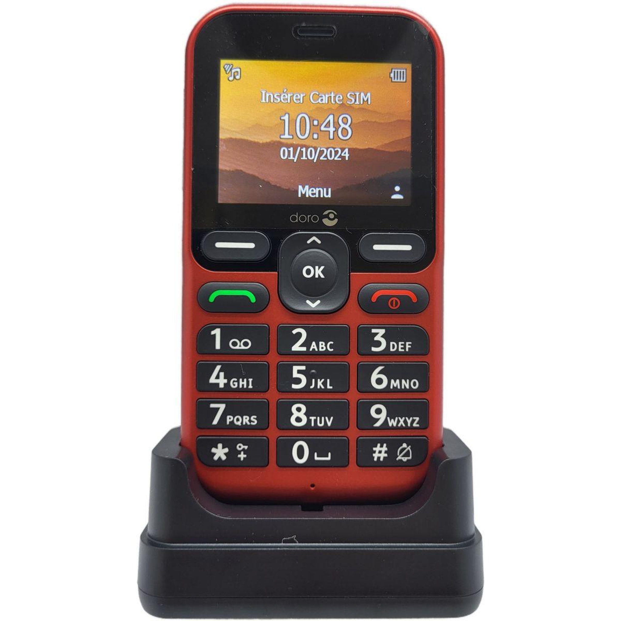 Voir la diapositive 3 : Doro Téléphone portable leva l10 rouge
