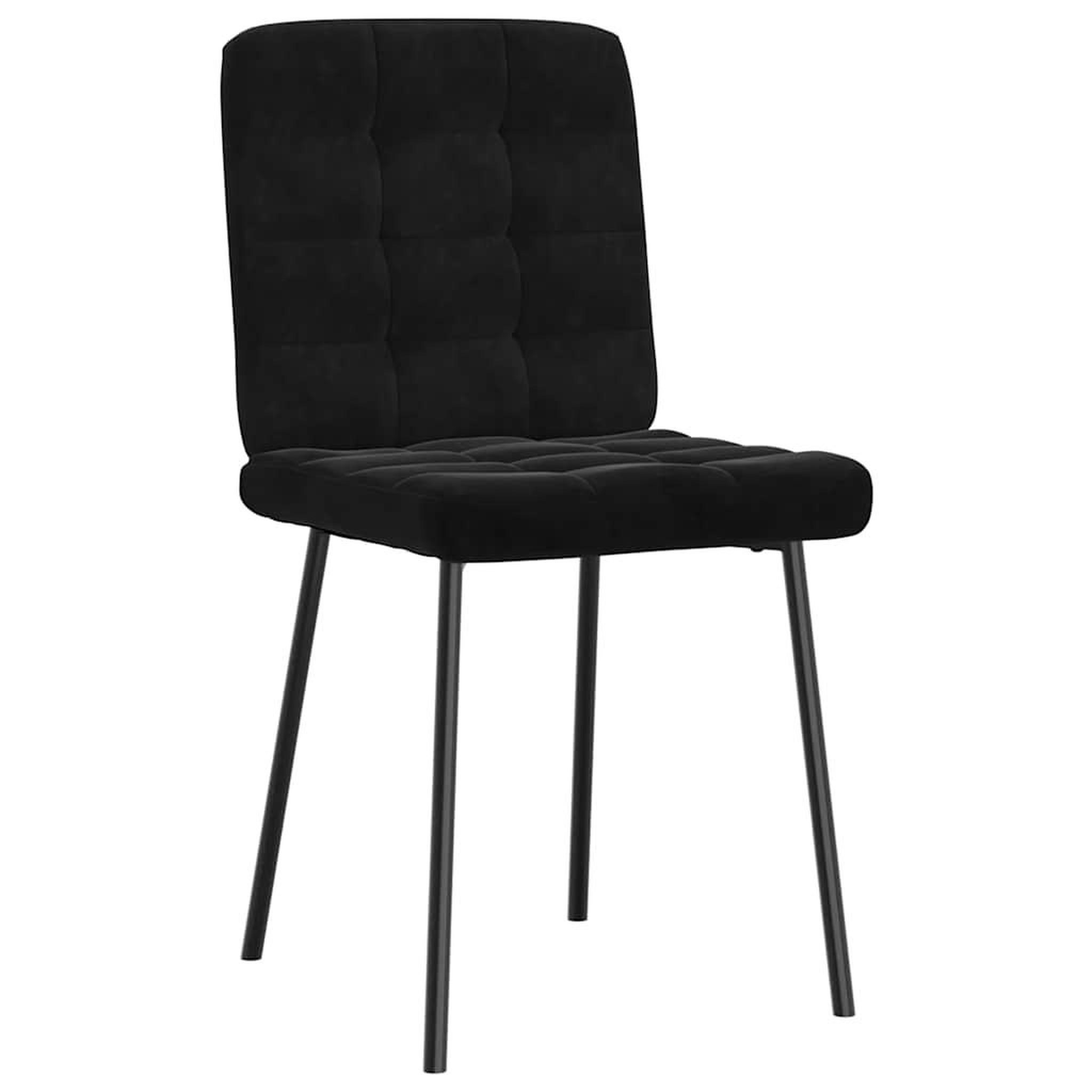 Voir la diapositive 3 : VIDAXL Chaises a manger lot de 4 Noir Velours