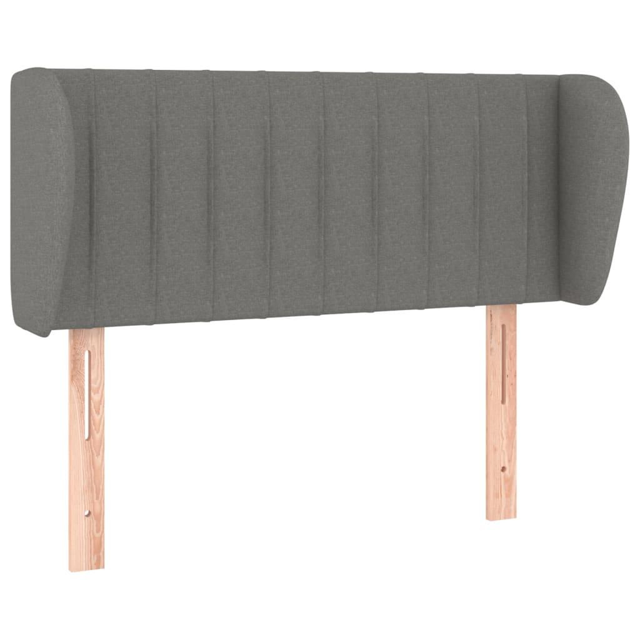 Voir la diapositive 2 : VIDAXL Tete de lit avec oreilles Gris fonce 93x23x78/88 cm Tissu
