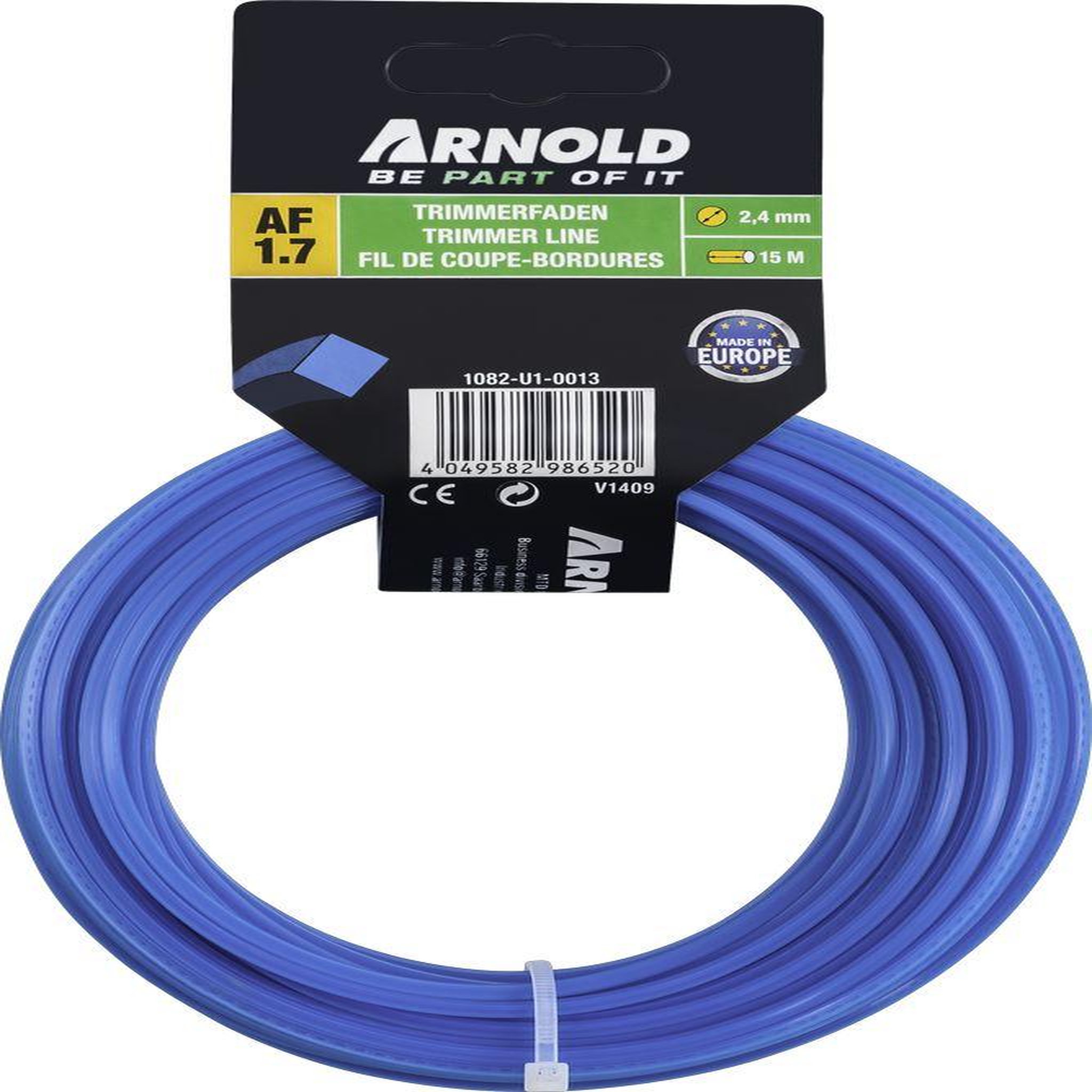 ARNOLD Fil de coupe-bordure carré en nylon 2,4 mm × 15 m