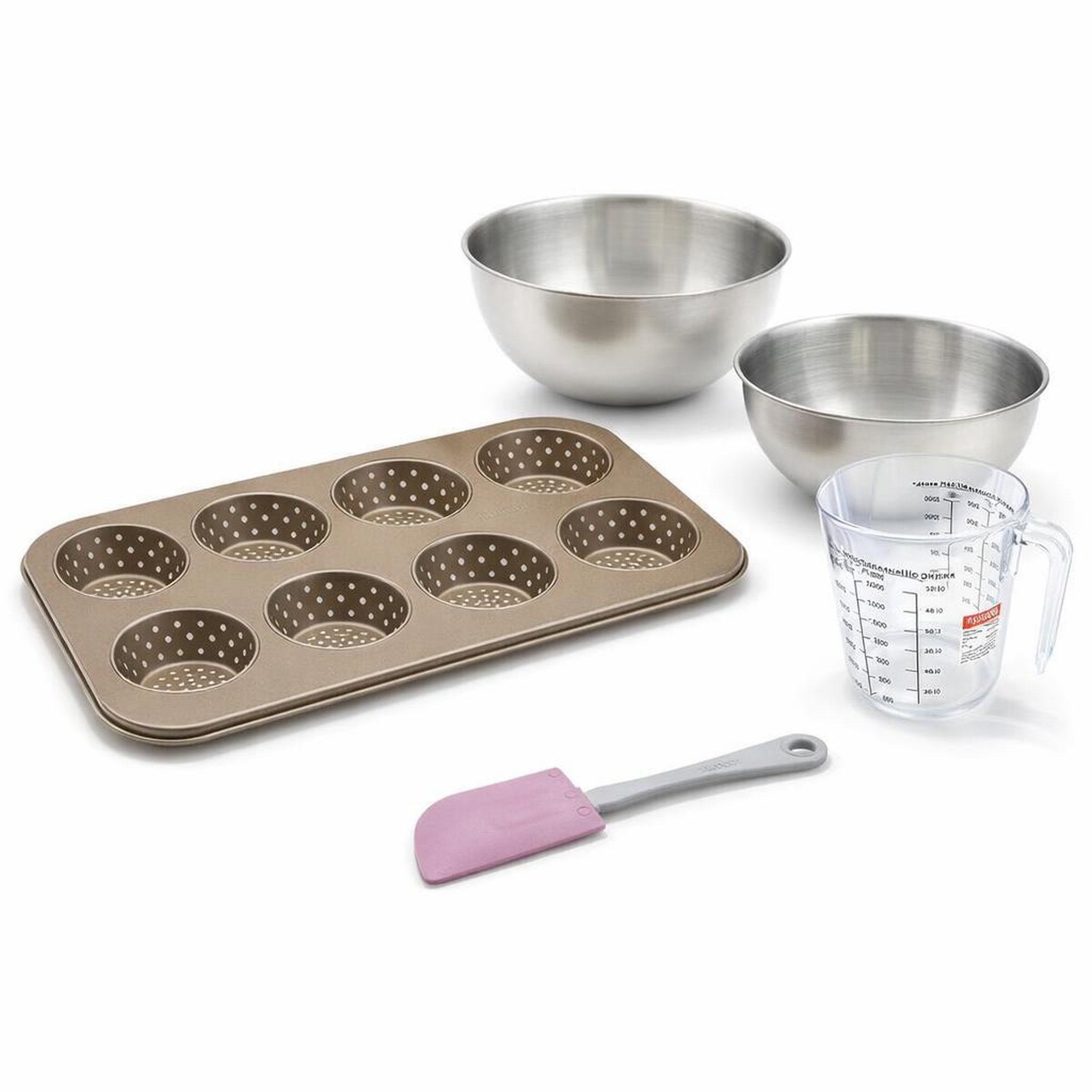ZENKER Set de 5 ustensiles de pâtisserie moule à gâteaux bol spatule pâtisserie et verre doseur zenker mojave gold
