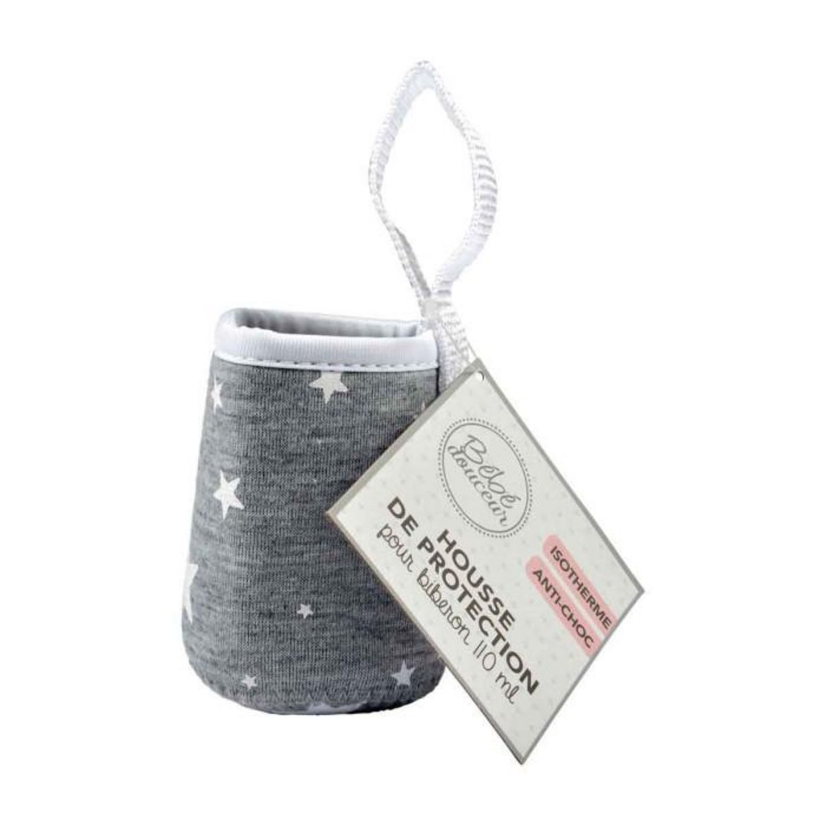 Paris Prix Housse de Protection pour Biberon  Col Étroit  8cm Gris