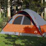 VIDAXL Tente familiale a dome 6 personnes orange impermeable