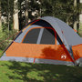 Voir la diapositive 1 : VIDAXL Tente familiale a dome 6 personnes orange impermeable