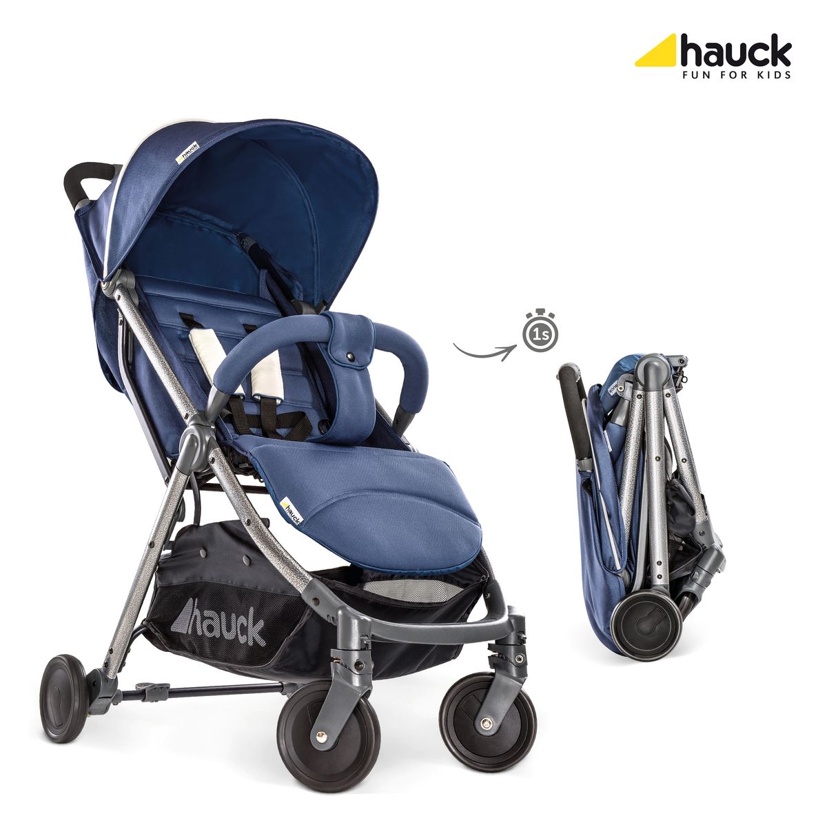 HAUCK Poussette compacte et légère denim Swift Plus 