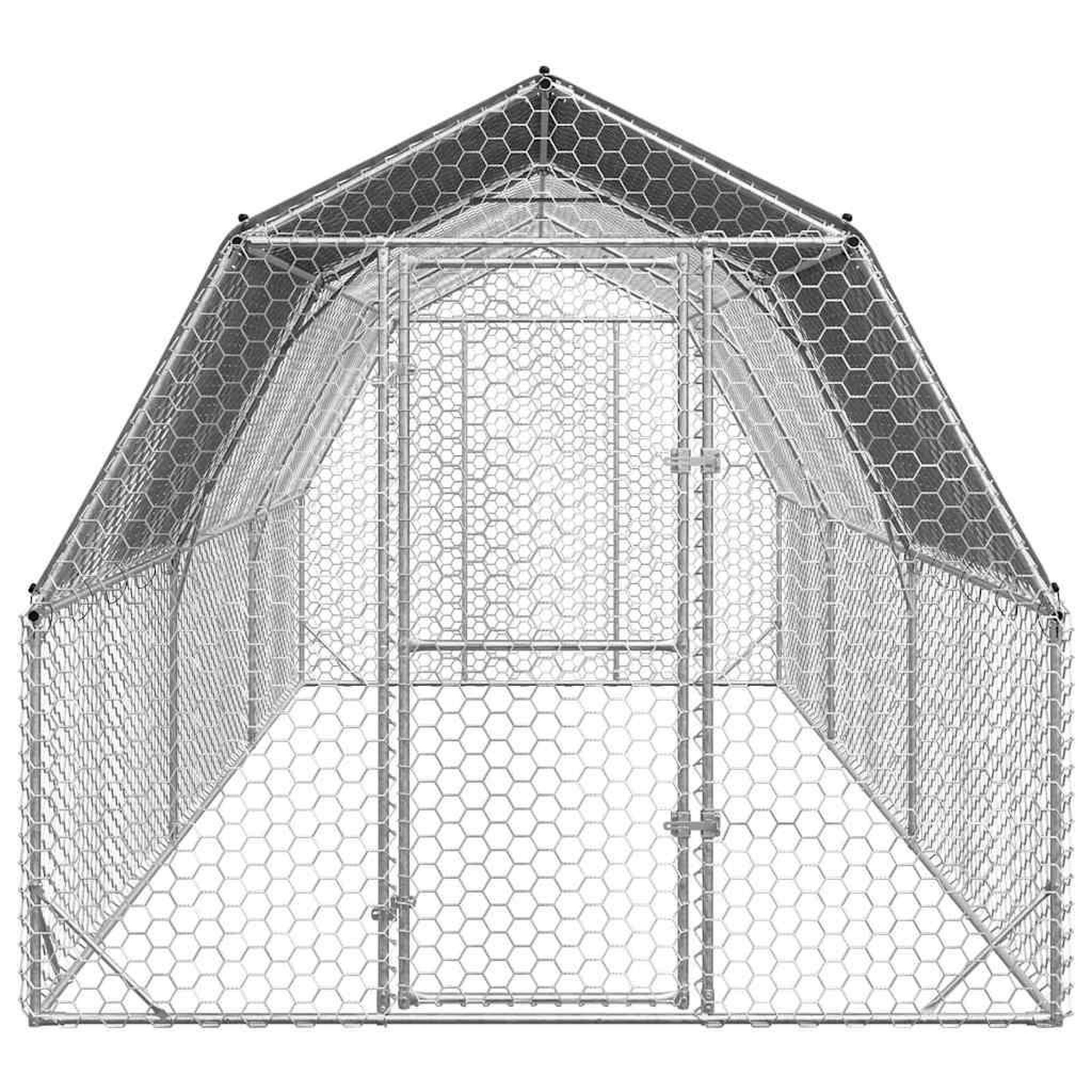 Voir la diapositive 3 : VIDAXL Poulailler avec toit 2,5x6x2,25 m acier galvanise