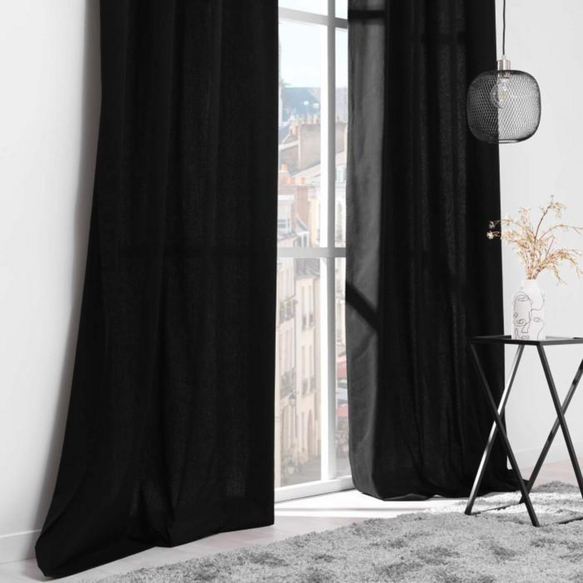 Paris Prix Rideau à Œillets  Twily  135x260cm Noir