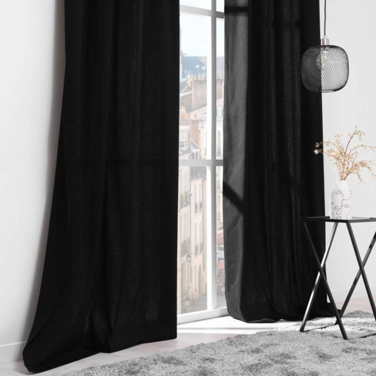 Paris Prix Rideau à Œillets  Twily  135x260cm Noir