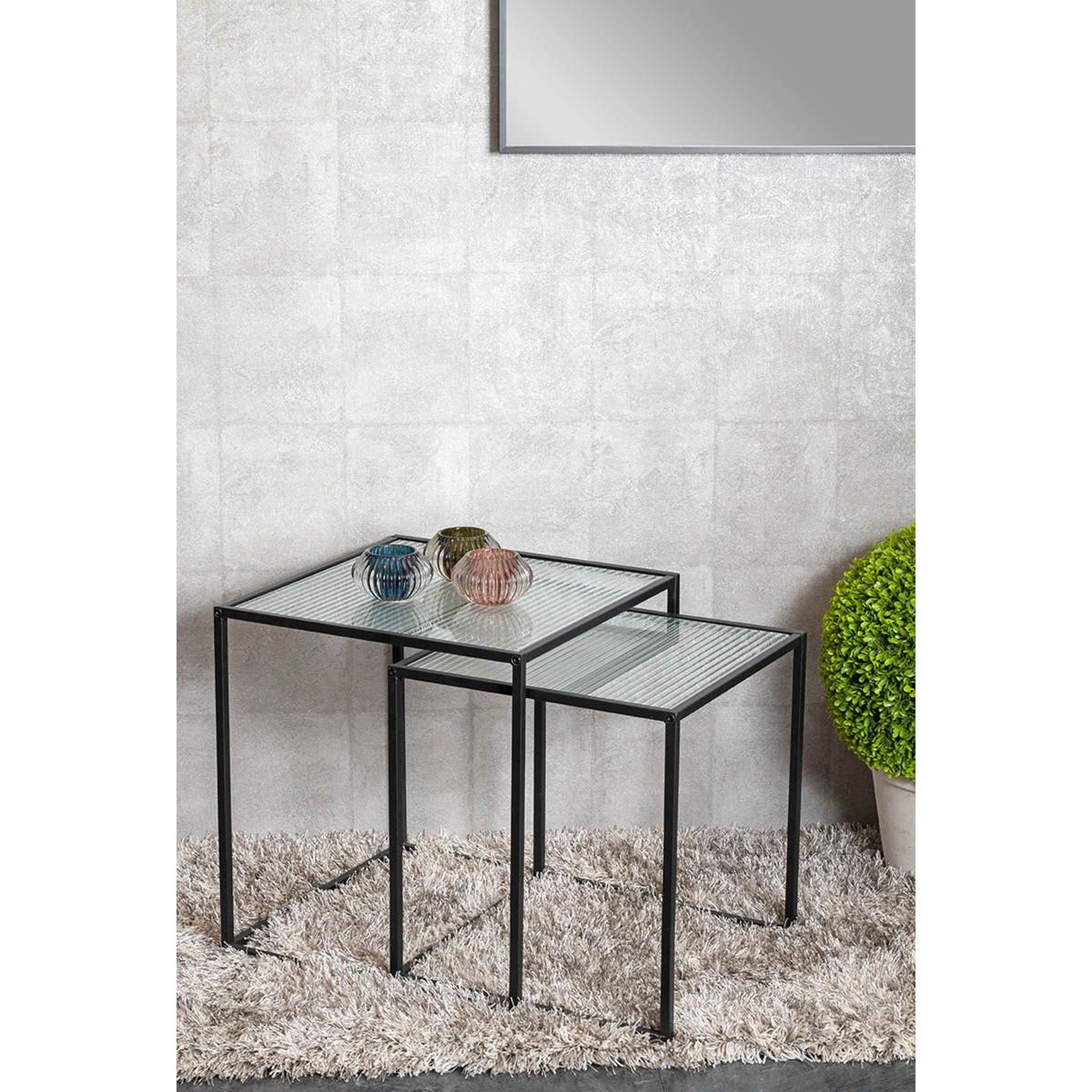 Voir la diapositive 6 : Paris Prix Lot de 2 tables gigognes  park  49cm noir