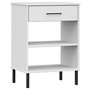 Voir la diapositive 2 : VIDAXL Armoire console avec pieds en metal Blanc Bois pin massif OSLO