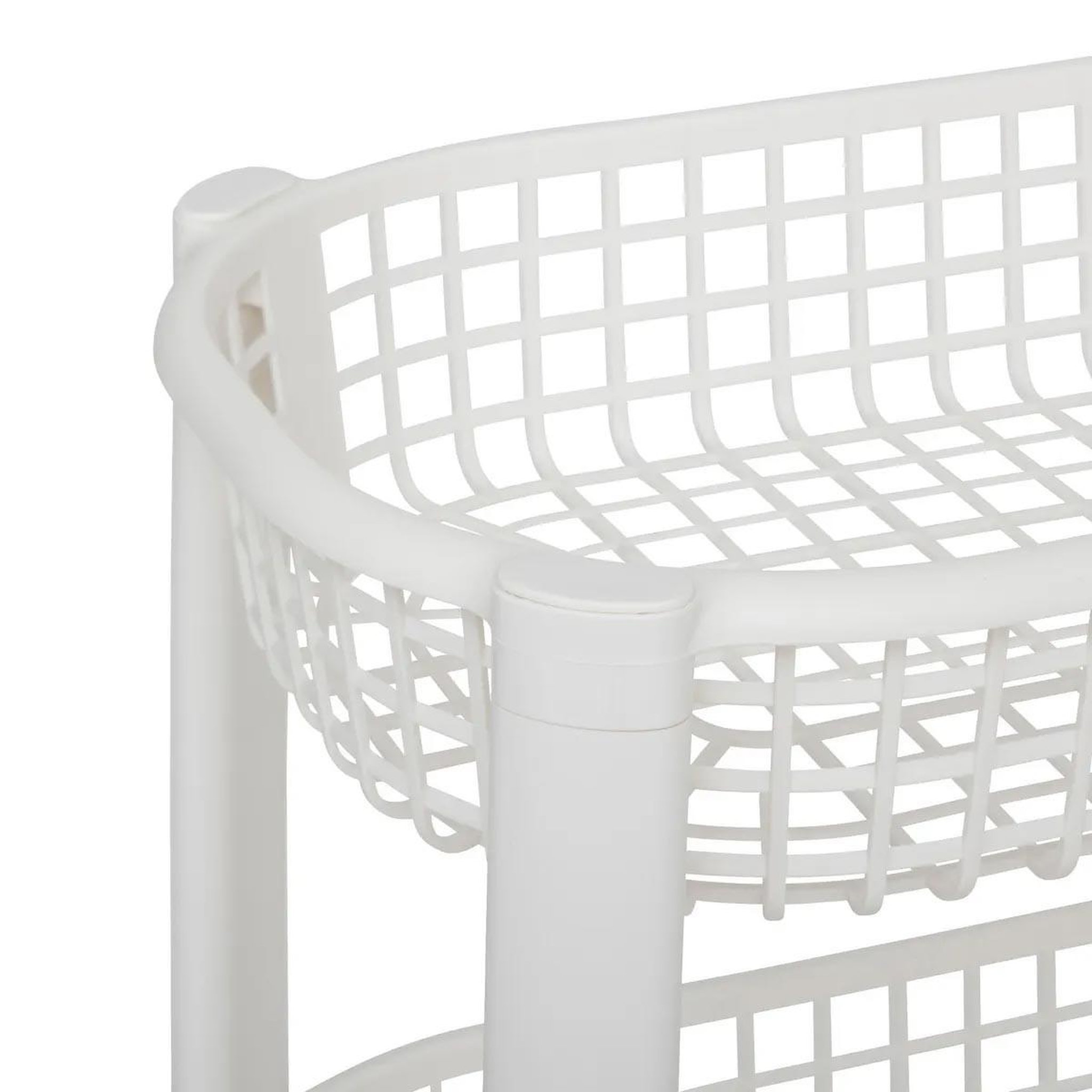 Voir la diapositive 2 : FIVE Desserte de cuisine 4 niveaux  resserre  79cm blanc