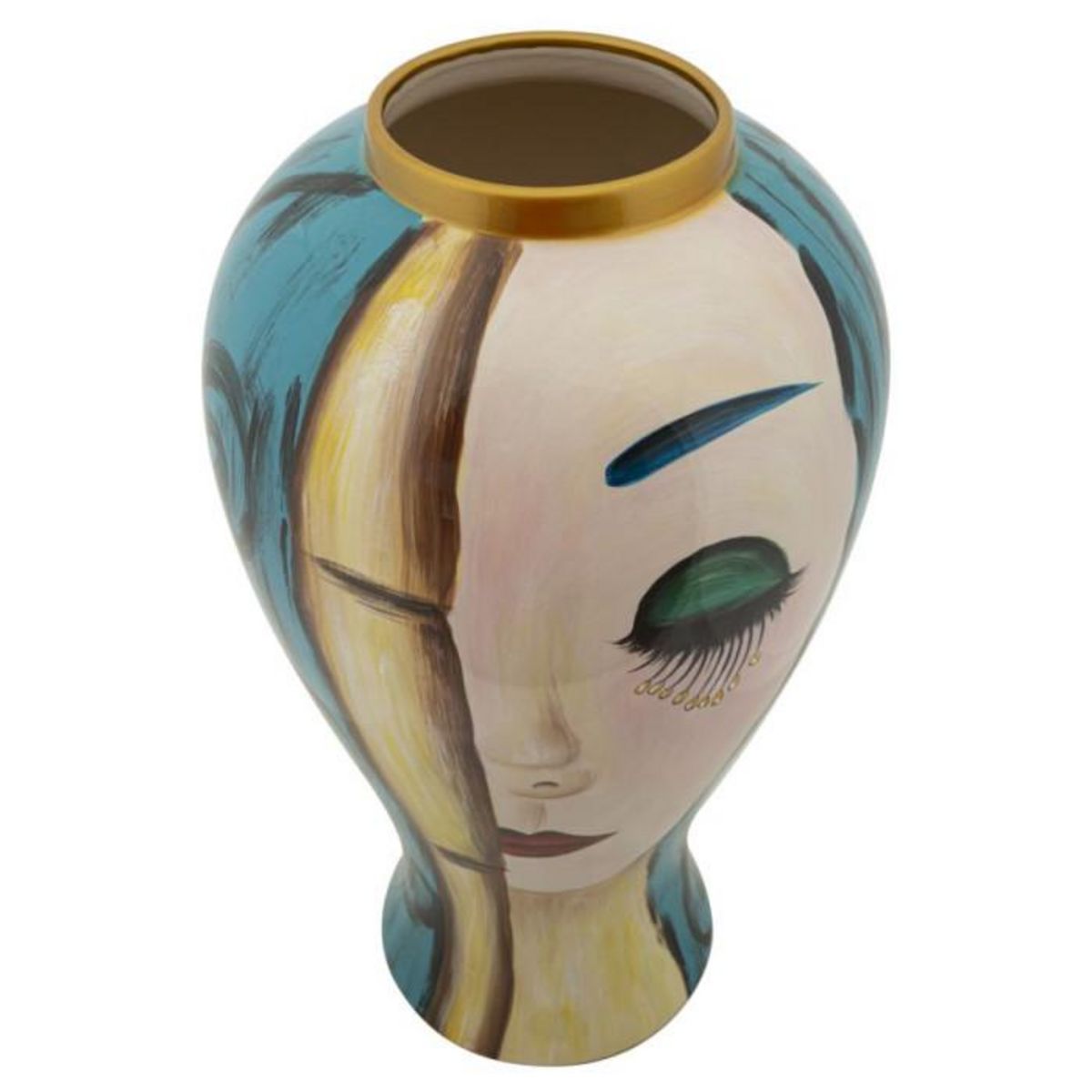 Paris Prix Vase Déco en Céramique  Art Face  50cm Multicolore